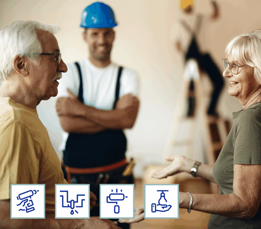 Senior Couple Meeting wit Contractor